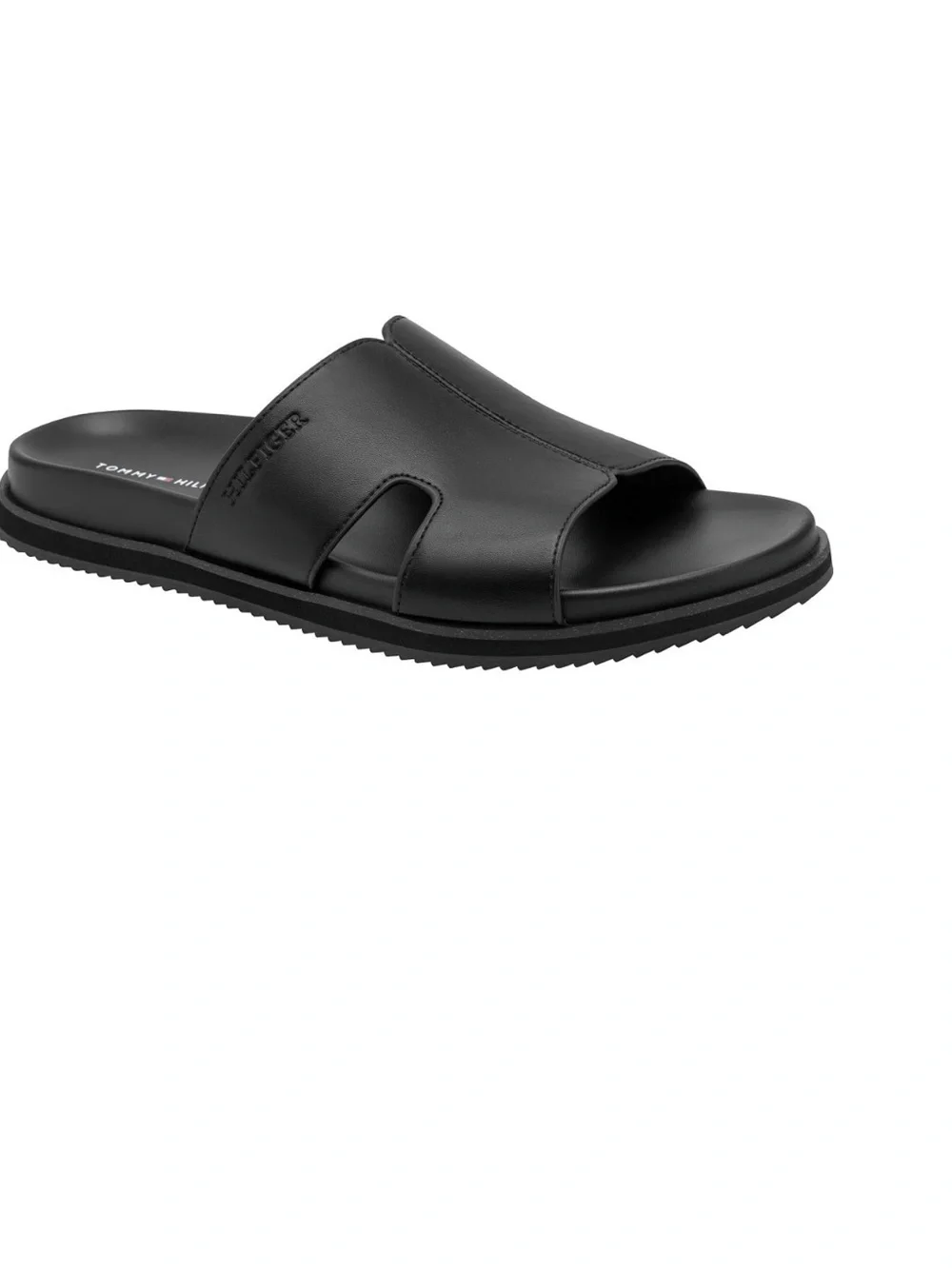 Tommy Hilfiger Men's Black Slip-On Slide Sandals